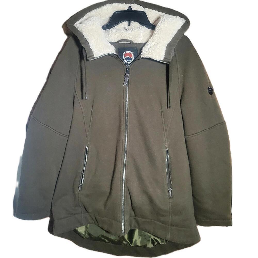 1 Madison Expedition Heritage Collection Women's Sherpa Hooded Jacket Olive - XL